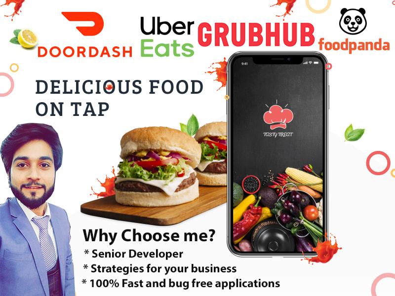 I will develop a food delivery app like uber eats, grubhub, grocery app, ordering app or website