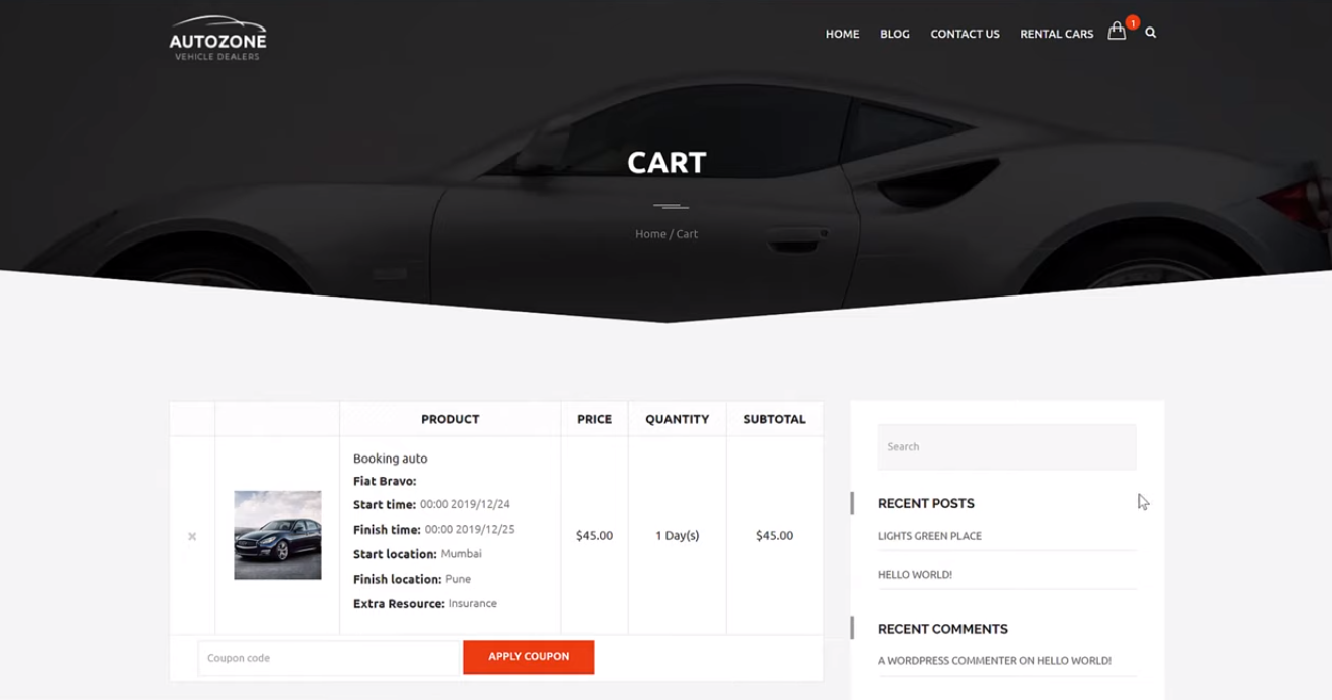 i will create car rental website