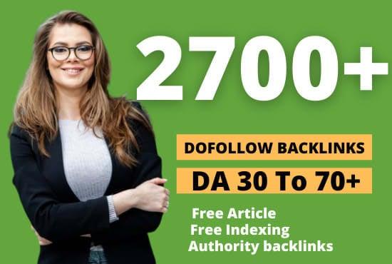 I will create 2700 contextual dofollow backlinks SEO high da link building