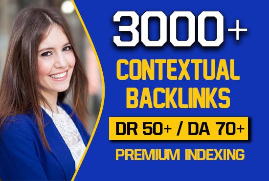 I will build 3000 high da contextual SEO dofollow backlinks