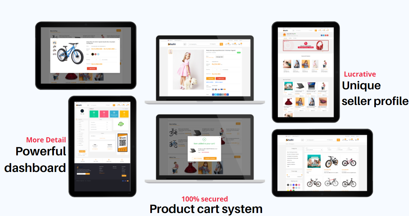 Get a complete multivendore ecomerce website