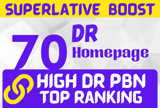 40 Hompage PBN DR 50 to 70 backlinks