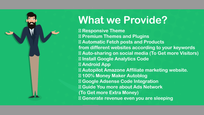 I will create instant money generator amazon affiliate autoblog