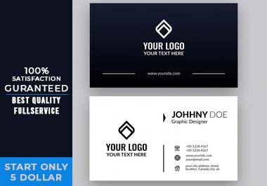 I will provide minimal business card design with a modern & premium look