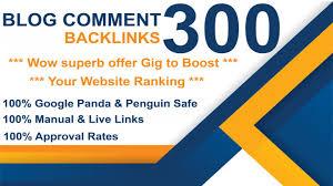 I will Create 300 Dofollow Blog Comments backlinks on high DA 20+ to 100