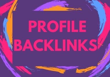 Do Manually 100 Profile Backlinks With High Quality Da And Pa