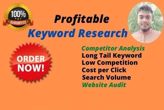 I will do low competitive keyword research and competitor analysis