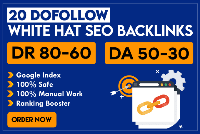 I will do high authority dr 80 SEO 30 dofollow backlinks, link building
