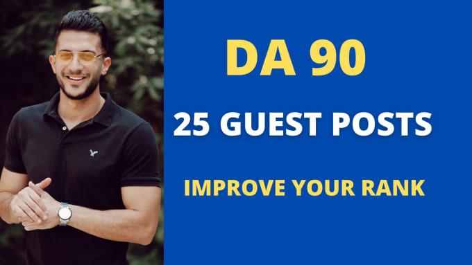 I will build 25 SEO dofollow backlinks from 90 da sites