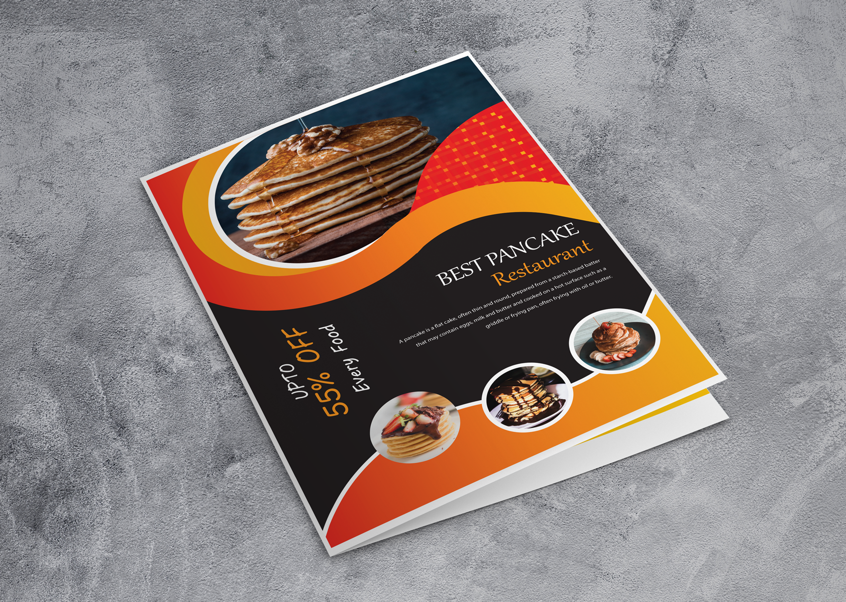 Create modern restaurant menu, food menu, flyer or brochure