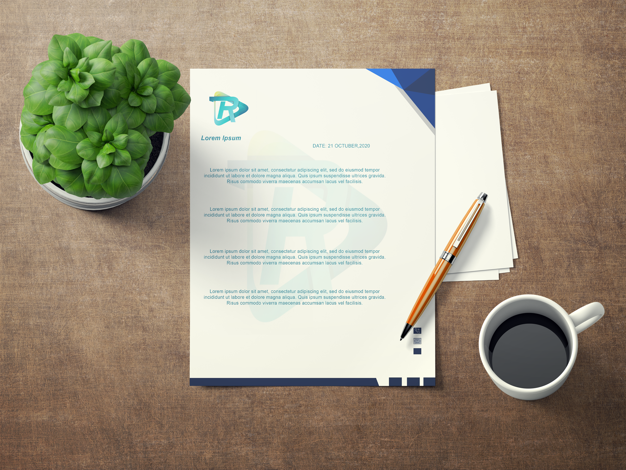  I will design creative letterhead in word format with in 12 hours