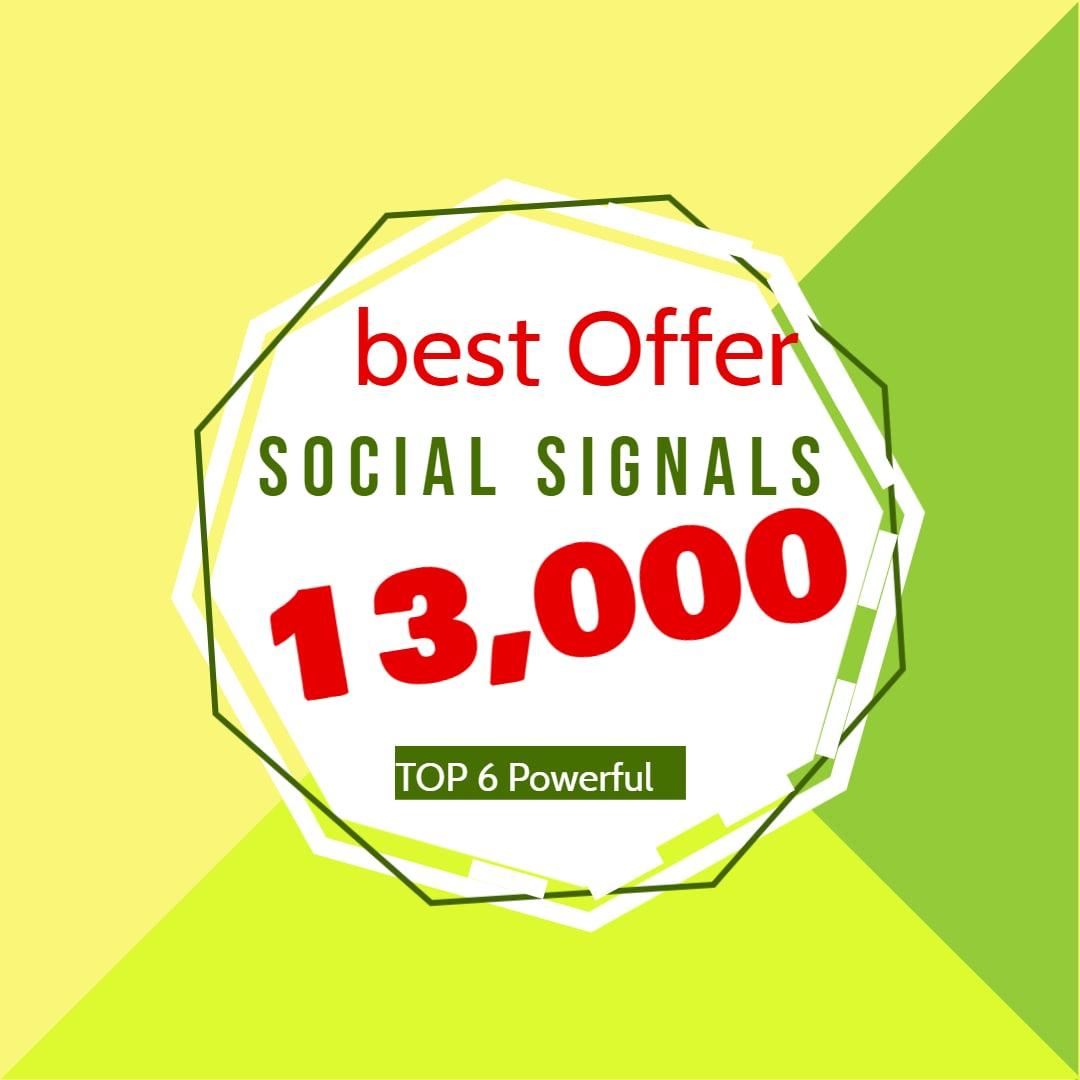 I will do manual 13,000 social signals from 6 social media sites