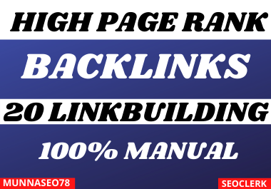 create 20 high authority dofollow seo backlinks link building