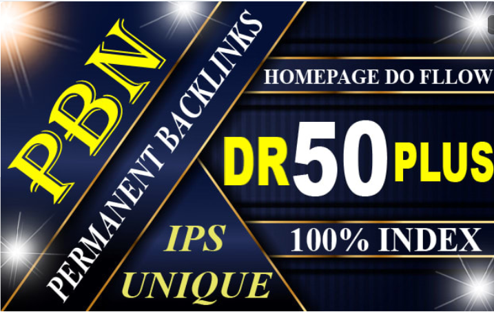 I will create 10 Home page Dofollow PBN Backlinks DR 50 permanent backlinks