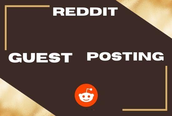 i will promote your website with 10 reddit guest post 
