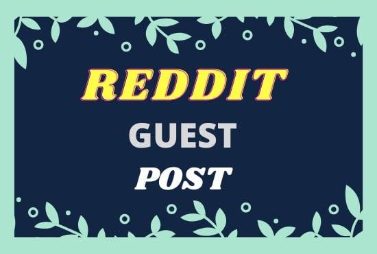 Promote your website with 05 high quality reddit post 