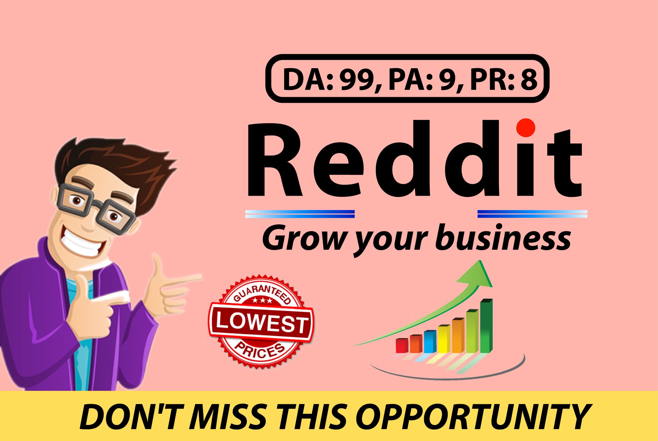 Promote your website 5 high quality guest posts on reddit 