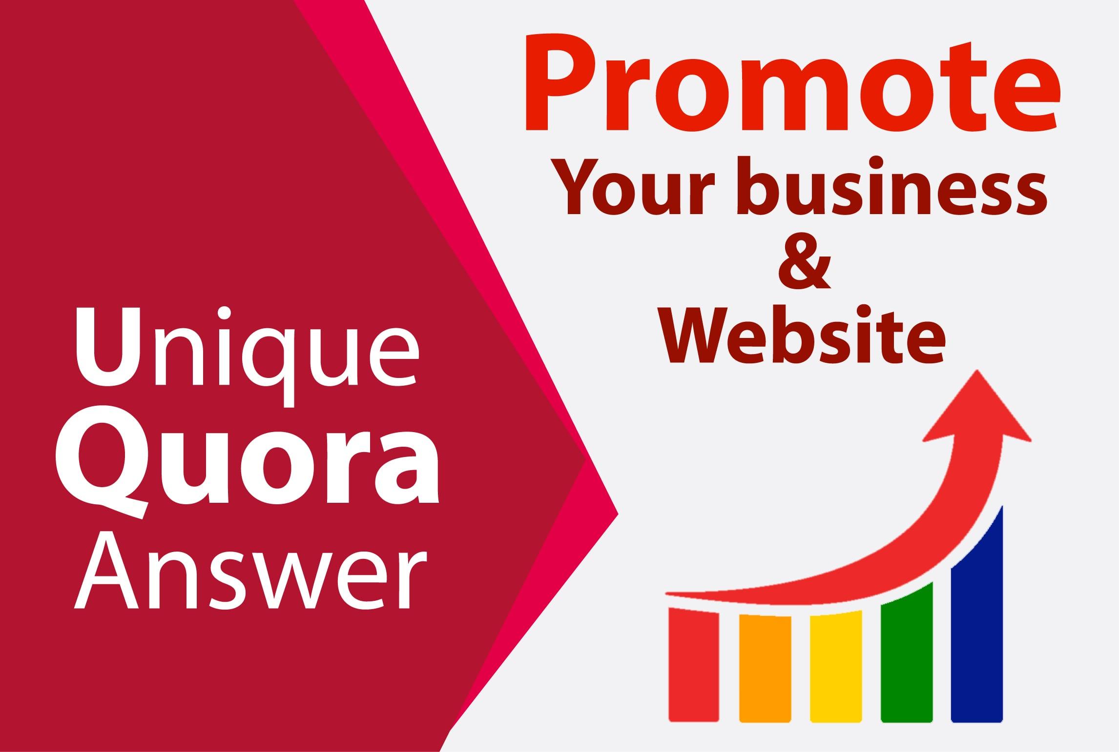Promote your website 3 high quality quora answer 