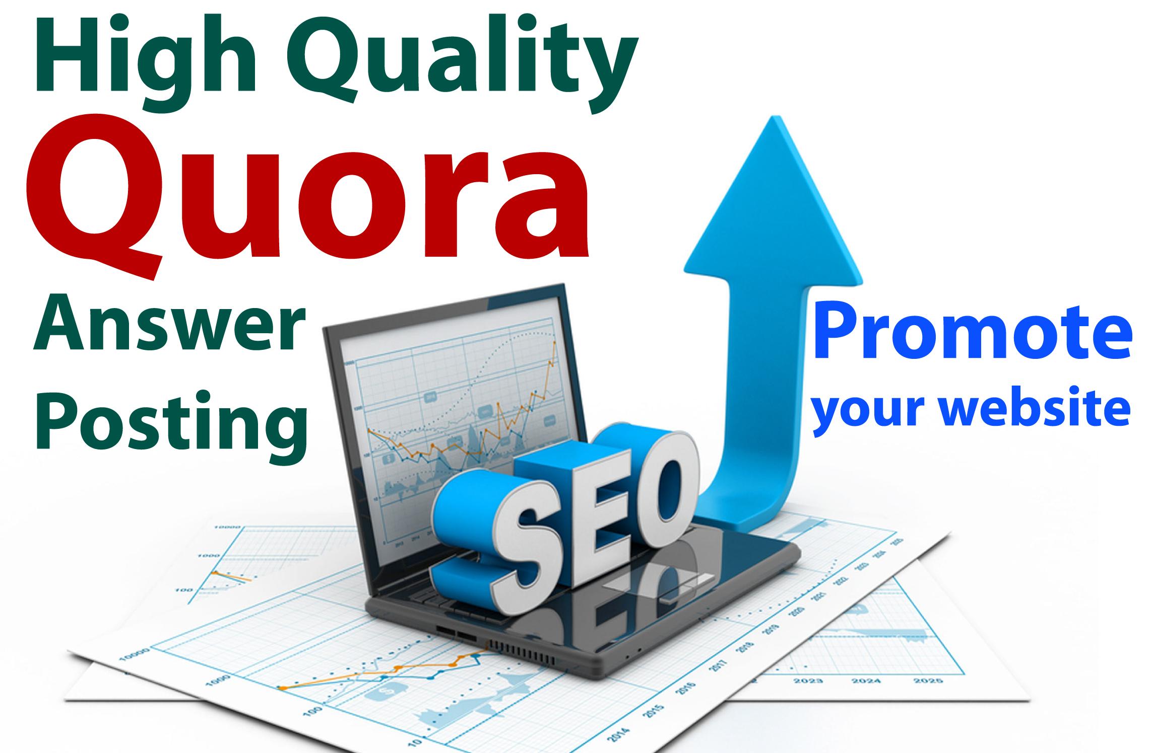  I will do manually 5 High Quality Quora Answer