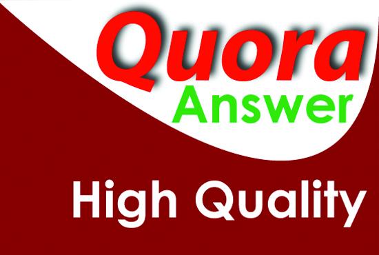 Unique 10 High Quality Quora Answer With Your Keyword & URL
