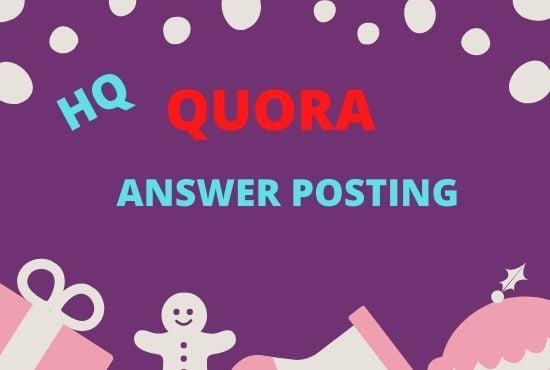 Promote your website with 10 High Quality answer posting 