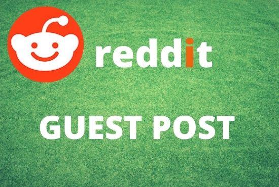 Promote your website by publishing 5HQ Guest Post on reddit.com