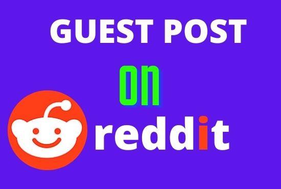 Promote your website by publishing 5HQ Guest Post on reddit.com