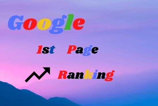 Google 1st Page Ranking Guranteed on your website monthly SEO Service