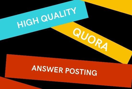 Promote your website with 20 Quora Answer with your Keyword & url 