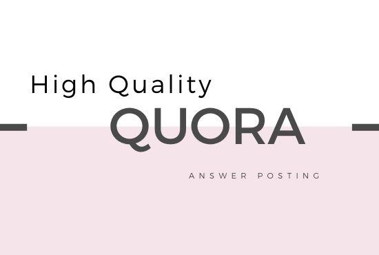 Promote website with 3 Quora Answer with Quality Backlink 