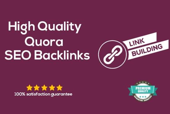 Promote your website in 5 High-Quality Unique Quora Answers with Context Link