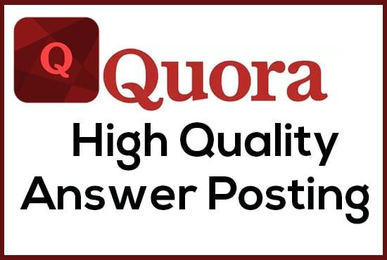 Keyword Related 20 Quora Unique Answers Posting