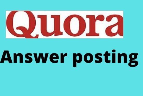 I will give 5 High Quality Quora Answer with Keyword and URL 