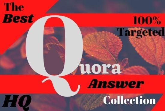 Recommend your website 5 hq Quora answer posting