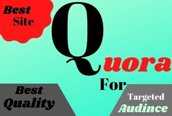 20 High quality Quora Answer posting with your Keyword & URL