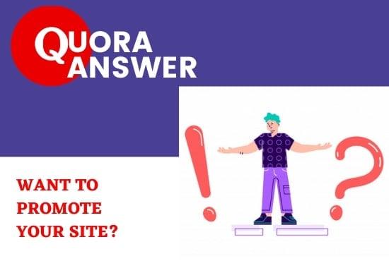 I will Provide You 10 High Quality Quora answer with Your Keyword And URL 