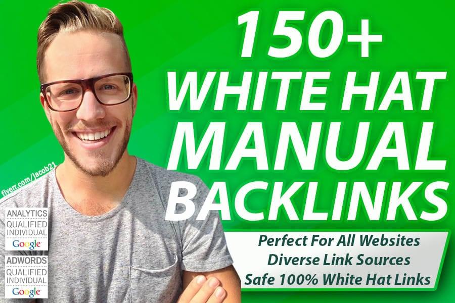  give you 150 DR 50 Plus SEO white hat manual link building service for top ranking