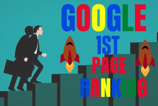 Skyrocket guaranteed Ranking services lift up your Website on Google 1st Page