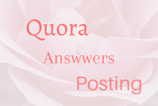 Promote your website 3 HQ Quora answers with your keyword & URL
