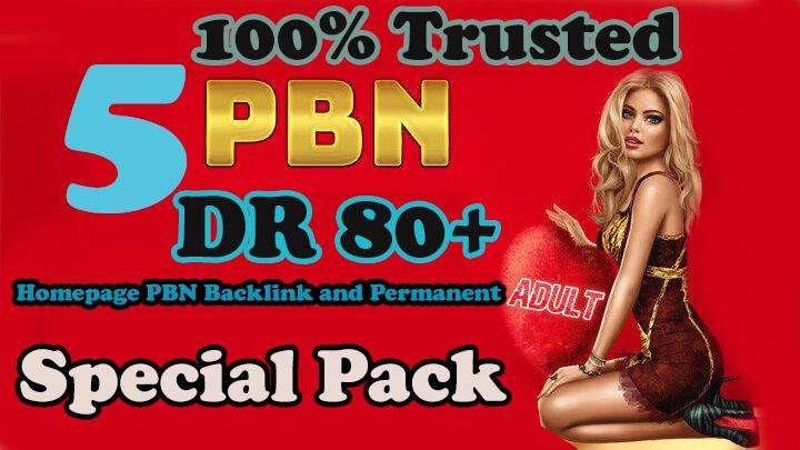 We create web2.0 Niche Related 5 Permanent DR 80+ PBN Backlink for your Adult website