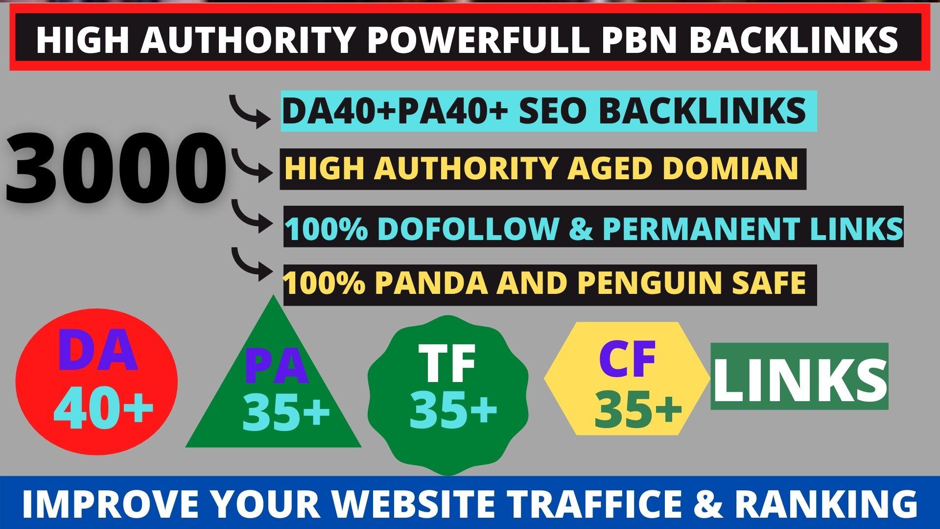 Get powerfull 3000+ pbn backlink with high DA/PA/TF/CF on your homepage with unique website