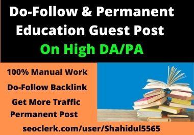 Dofollow Education Guest Post On High DA website