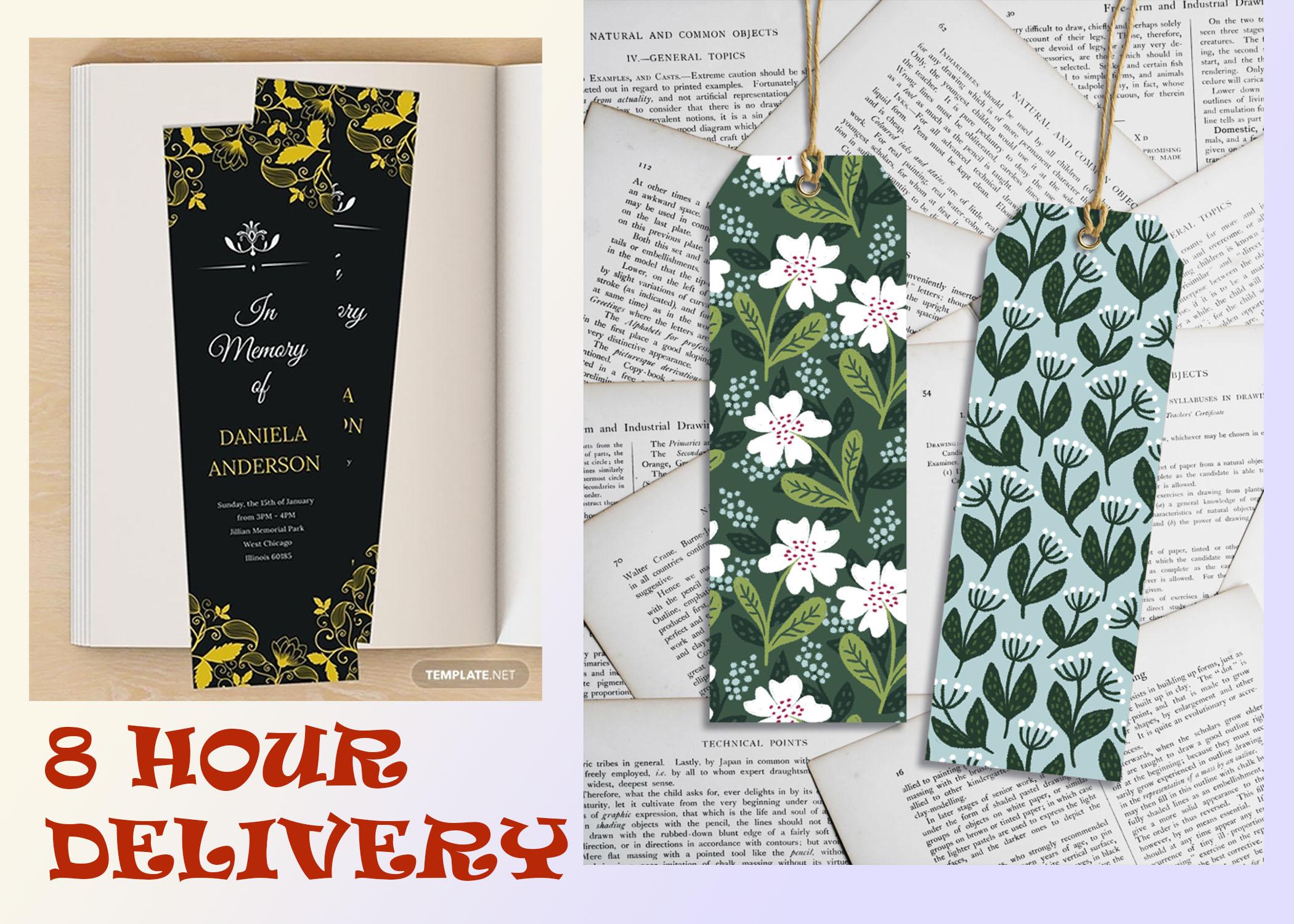 design a print ready bookmark for you 