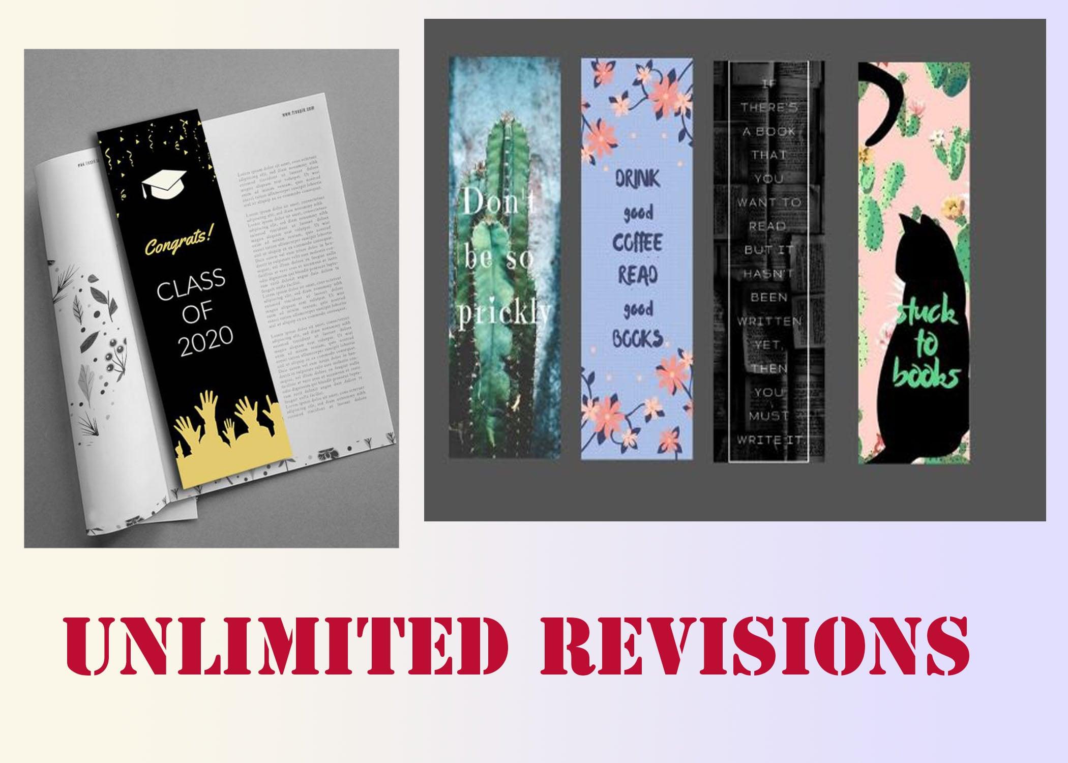 design a print ready bookmark for you 