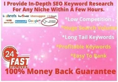 In-depth SEO keyword research&nbsp;for any niche within a few hours.
