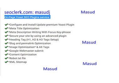 I will Onpage SEO Optimize Only WordPress Website With Yoast Plugins