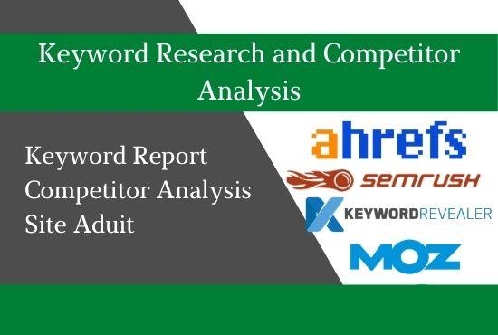 I Will Provide 15 Low And Profitable Keyword Research and 1 Competitor Analysis 