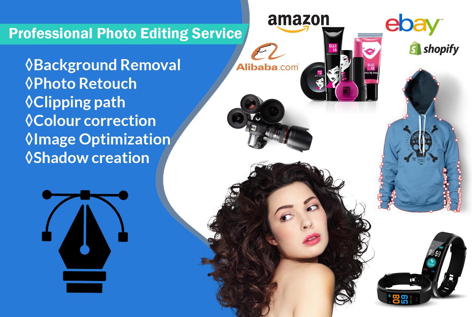 I will do professional photo editing, retouching, background removal