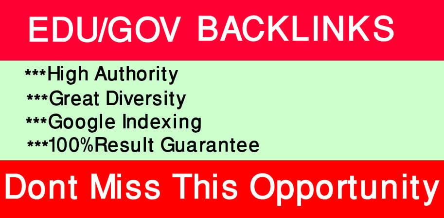 I will create 10 Edu, Gov high quality backlinks.