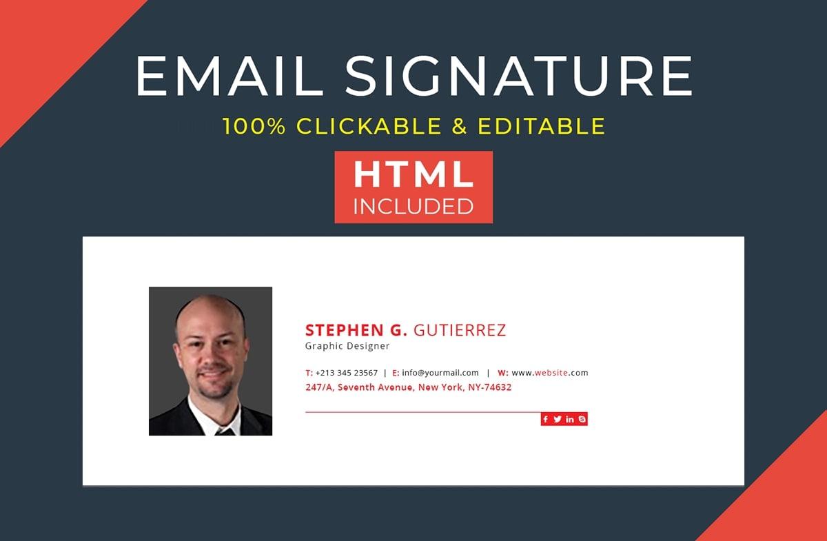 I will create a creative HTML email signature for iphone, outlook and gmail